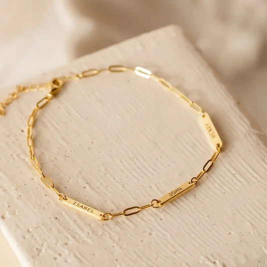 Stainless Steel Bangle With Customizable Names