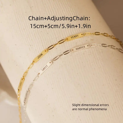 Stainless Steel Bangle With Customizable Names