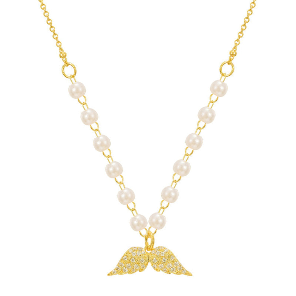 Zircon Angel Wings Necklace
