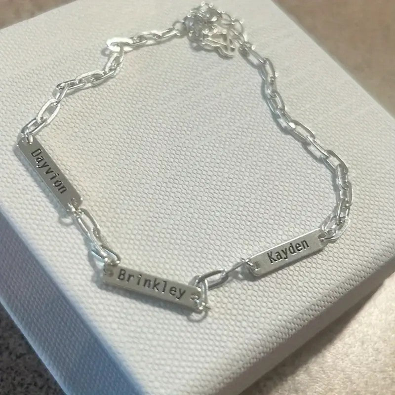 Stainless Steel Bangle With Customizable Names