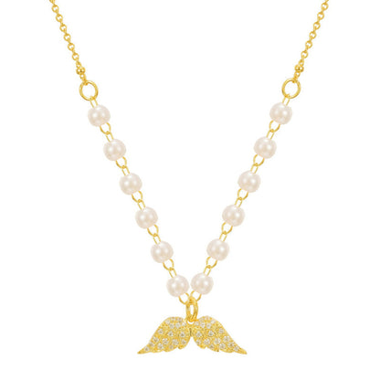 Zircon Angel Wings Necklace